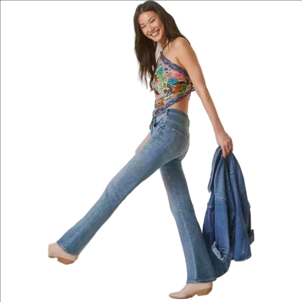 Anthropologie Sky Blue Flare Jeans - Picture 2 of 13